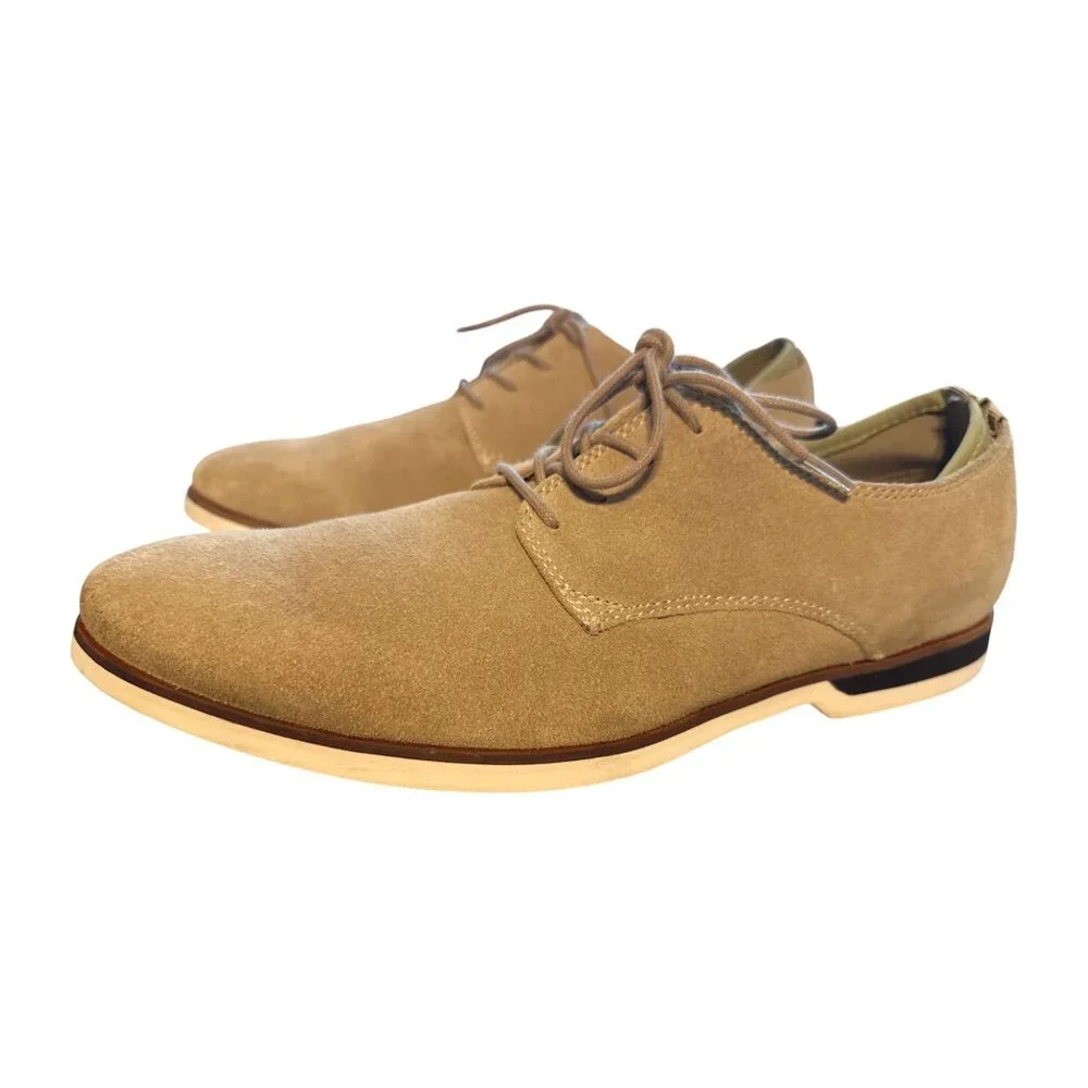 Sam Edelman Tan Suede Oxford Shoes Lace Up Derrick Sock Style Size 9.5